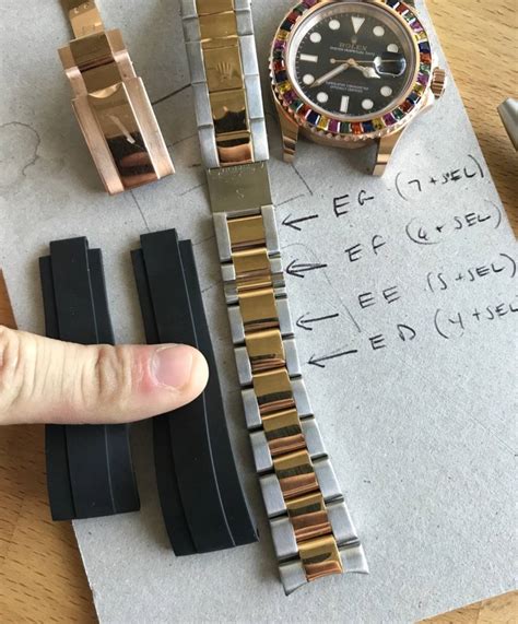 how to measure rolex watch for new band|Rolex oysterflex size chart.